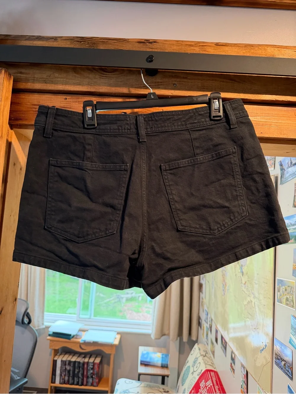 Black Denim Sailor Shorts